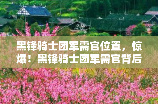 黑锋骑士团军需官位置,惊爆!黑锋骑士团军需官背后竟藏着3个颠覆认知的秘密! 黑锋骑士团军需官位置,惊爆!黑锋骑士团军需官背后竟藏着3个颠覆认知的秘密!