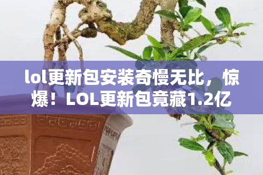 lol更新包安装奇慢无比图片