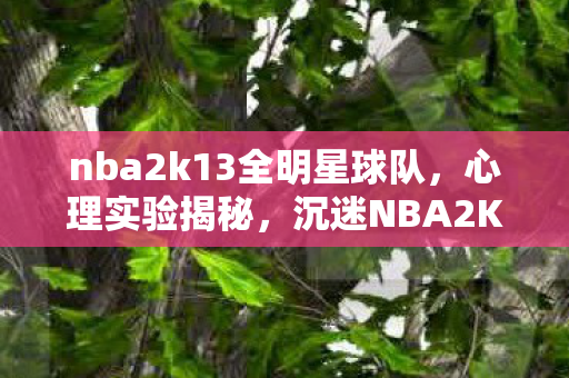 nba2k13全明星球队,心理实验揭秘,沉迷NBA2K13全明星的细思极恐真相 nba2k13全明星球队,心理实验揭秘,沉迷NBA2K13全明星的细思极恐真相