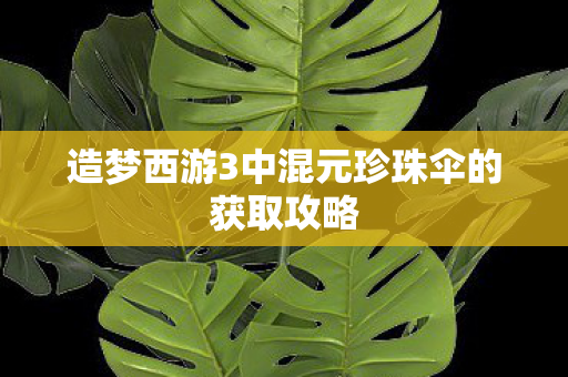 造梦西游3中混元珍珠伞的获取攻略 造梦西游3中混元珍珠伞的获取攻略