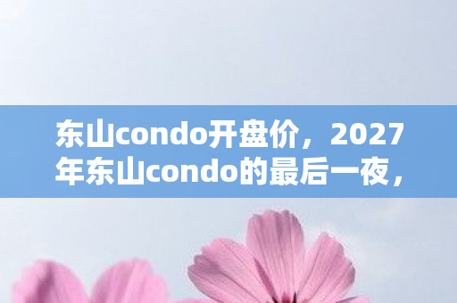 东山condo开盘价，2027年东山condo的最后一夜，那些没说出口的别走，让我鼻子一酸