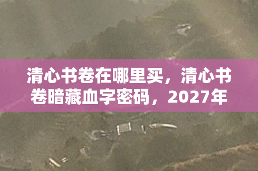 清心书卷在哪里买，清心书卷暗藏血字密码，2027年悬案竟是玩家集体献祭？