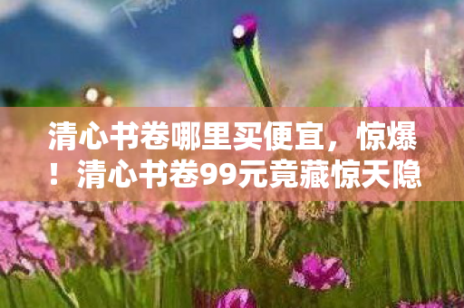 清心书卷哪里买便宜，惊爆！清心书卷99元竟藏惊天隐情，离职老兵拍桌揭秘吓你一跳！