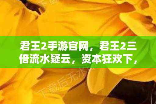 君王2三倍流水疑云图片