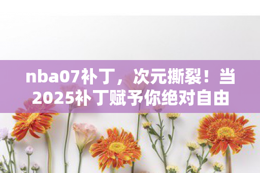 nba07补丁，次元撕裂！当2025补丁赋予你绝对自由，为何每个选择都成了存在主义的绞索？