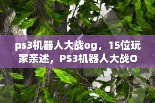 PS3机器人大战OG隐藏结局疑云图片
