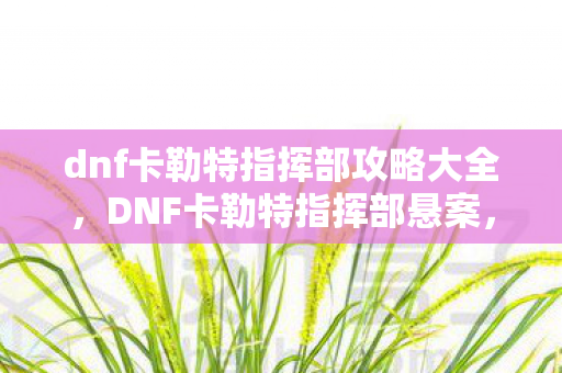 dnf卡勒特指挥部攻略大全图片