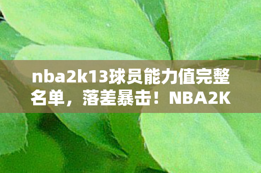 nba2k13球员能力值完整名单图片