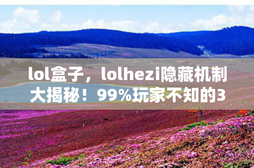 lolhezi隐藏机制大揭秘图片