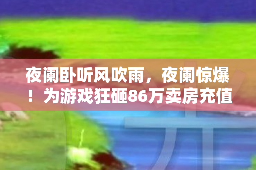 为游戏狂砸86万卖房充值图片