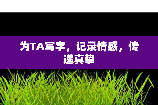 为TA写字,记录情感,传递真挚 为TA写字,记录情感,传递真挚