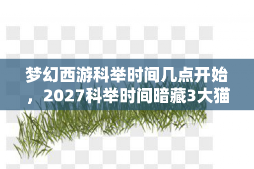 2027科举时间暗藏3大猫腻图片