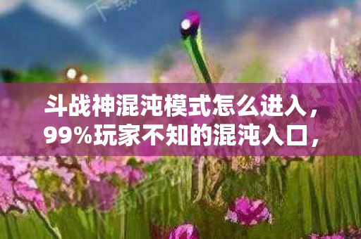 斗战神混沌模式怎么进入图片