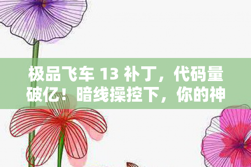 你的神经正被极品飞车13头皮发麻地重构图片