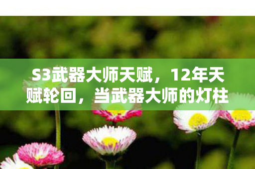 当武器大师的灯柱最后一次亮起图片