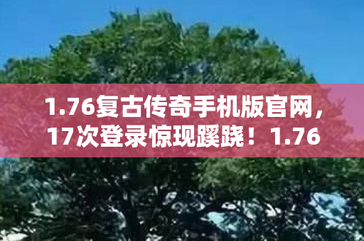 1.76复古传奇手机版官网，17次登录惊现蹊跷！1.76复古传奇背后，真相让人后背发凉