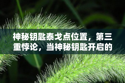 当神秘钥匙开启的竟是灵魂震颤的审判之门图片