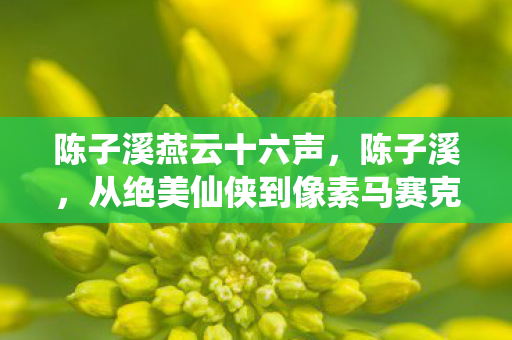 陈子溪燕云十六声，陈子溪，从绝美仙侠到像素马赛克，落差真相让我笑着笑着哭了