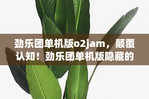 劲乐团单机版o2jam,颠覆认知!劲乐团单机版隐藏的冷知识,让你目瞪口呆! 劲乐团单机版o2jam,颠覆认知!劲乐团单机版隐藏的冷知识,让你目瞪口呆!