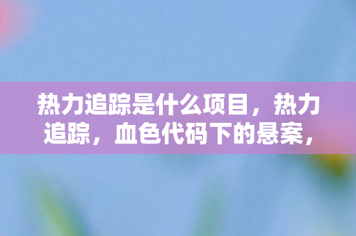 热力追踪是什么项目,热力追踪,血色代码下的悬案,毛骨悚然自掘坟墓 热力追踪是什么项目,热力追踪,血色代码下的悬案,毛骨悚然自掘坟墓