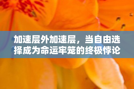 加速层外加速层,当自由选择成为命运牢笼的终极悖论 加速层外加速层,当自由选择成为命运牢笼的终极悖论