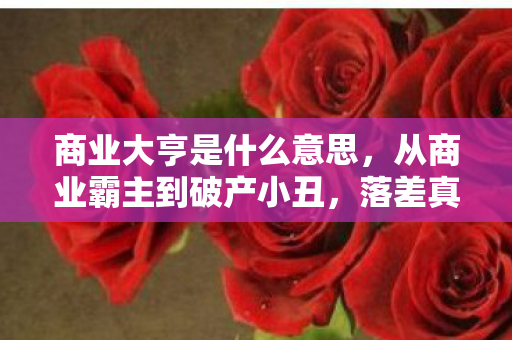 商业大亨是什么意思，从商业霸主到破产小丑，落差真相揭晓，笑着笑着，我哭了