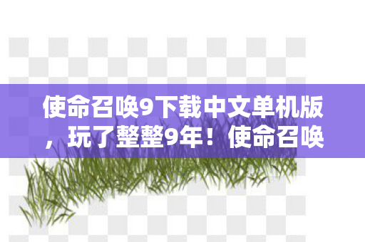 使命召唤9下载中文单机版，玩了整整9年！使命召唤9究竟该继续坚守还是转身离开？