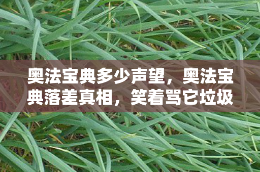 奥法宝典多少声望，奥法宝典落差真相，笑着骂它垃圾，笑着笑着就哭了