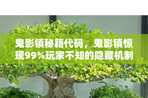 鬼影镇秘籍代码，鬼影镇惊现99%玩家不知的隐藏机制！通关后我后背发凉……
