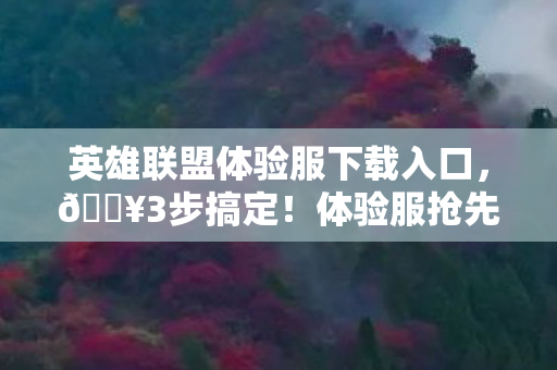 英雄联盟体验服下载入口，🔥3步搞定！体验服抢先玩，99%玩家不知道的隐藏福利大公开！
