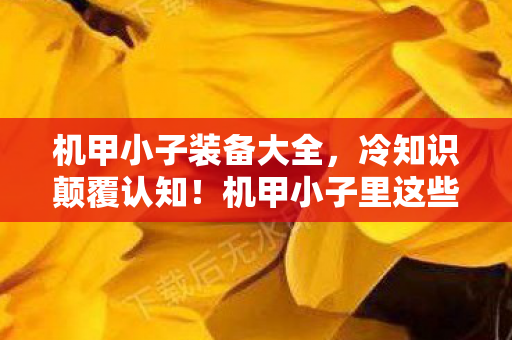 机甲小子里这些设计细节图片