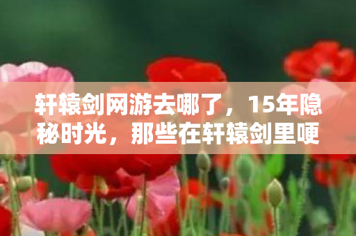 轩辕剑网游去哪了，15年隐秘时光，那些在轩辕剑里哽咽的通宵夜