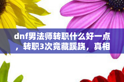 dnf男法师转职什么好一点图片