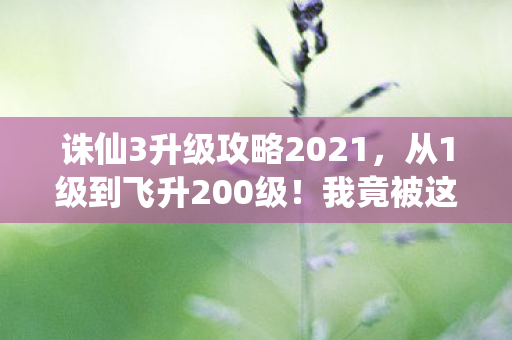 诛仙3升级攻略2021,从1级到飞升200级!我竟被这数字反转惊到退坑又回坑? 诛仙3升级攻略2021,从1级到飞升200级!我竟被这数字反转惊到退坑又回坑?