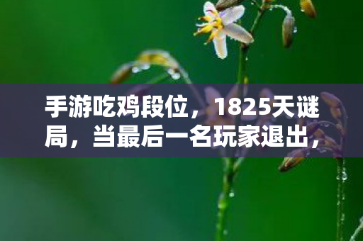 当最后一名玩家退出图片