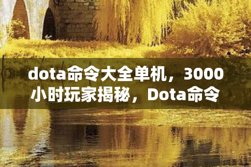 dota命令大全单机图片