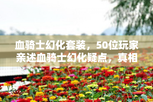 血骑士幻化套装,50位玩家亲述血骑士幻化疑点,真相揭晓时我直接绷不住了! 血骑士幻化套装,50位玩家亲述血骑士幻化疑点,真相揭晓时我直接绷不住了!