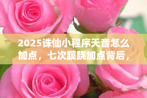 2025诛仙小程序天音怎么加点图片