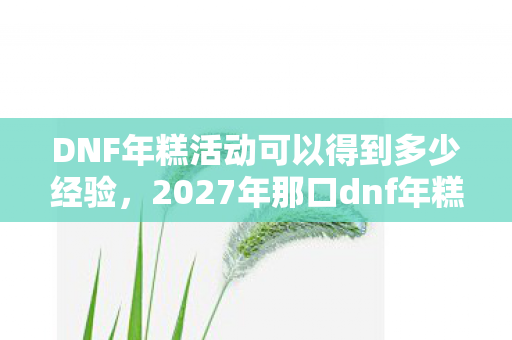 DNF年糕活动可以得到多少经验图片