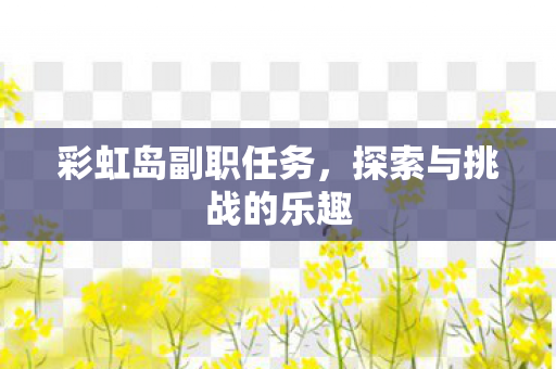 彩虹岛副职任务，探索与挑战的乐趣