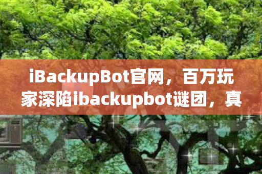 百万玩家深陷ibackupbot谜团图片
