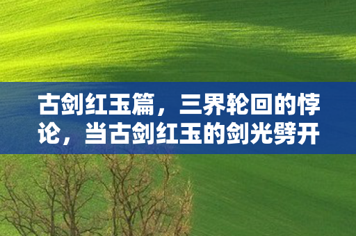 当古剑红玉的剑光劈开中年灵魂的震颤图片