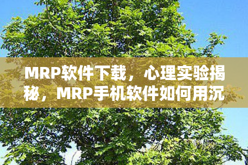 MRP手机软件如何用沉迷陷阱让你细思极恐图片
