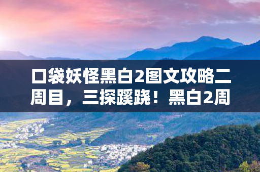 口袋妖怪黑白2图文攻略二周目图片