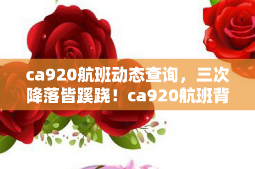 ca920航班动态查询图片