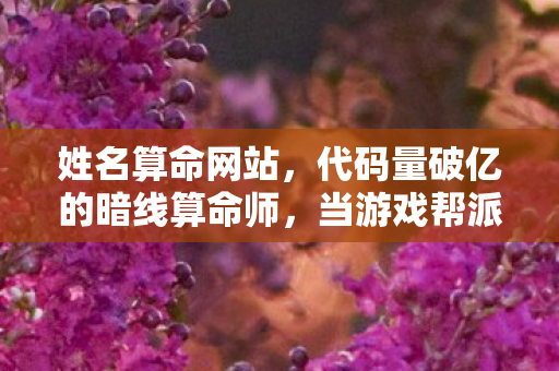 代码量破亿的暗线算命师图片