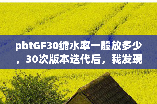 我发现了pbtgf30隐藏的致命真相图片