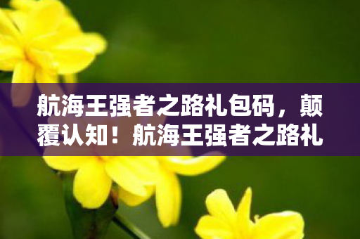 航海王强者之路礼包暗藏目瞪口呆的冷知识密码图片