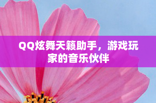 QQ炫舞天籁助手,游戏玩家的音乐伙伴 QQ炫舞天籁助手,游戏玩家的音乐伙伴