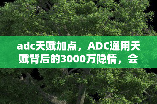 ADC通用天赋背后的3000万隐情图片